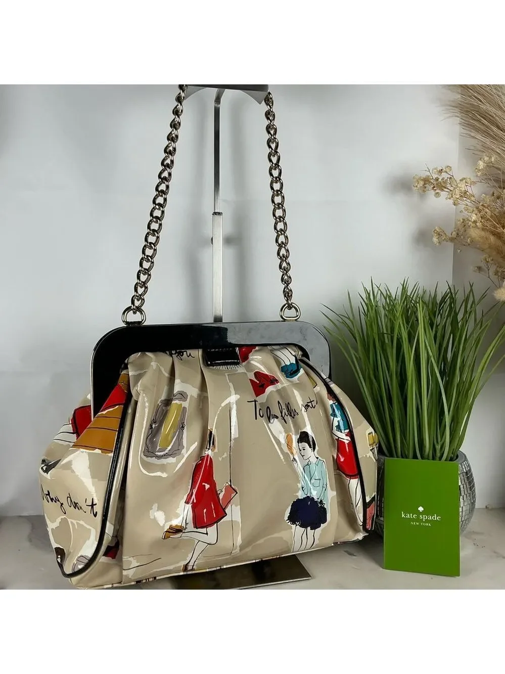 Kate Spade RARE‎ Garance Doré Collection Clutch Hand Shoulder Bag Kisslock Uniqu